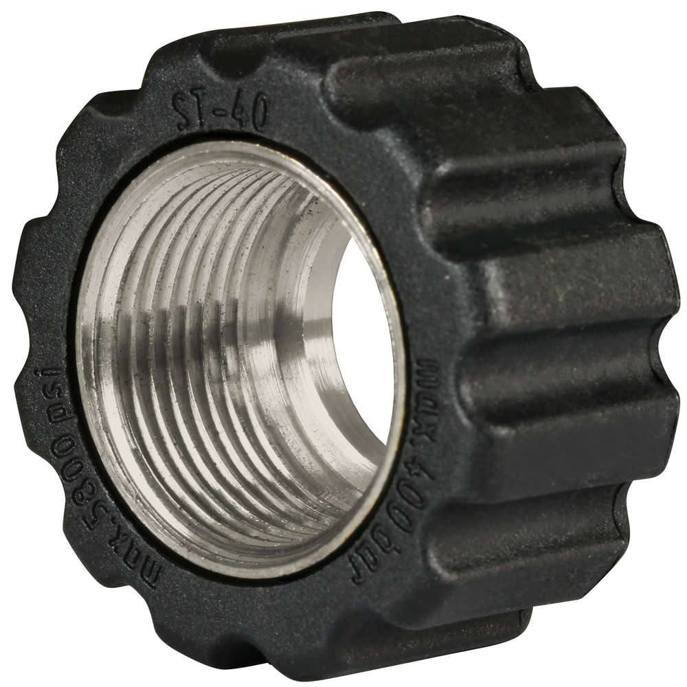 Losse moer, M22x1.5 - 16,4 mm, zwart