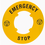 Label "Emergency stop",  D= 60 mm