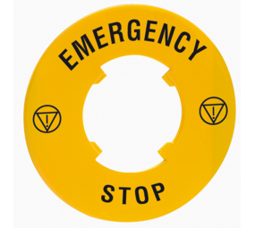 Label "Emergency stop",  D= 60 mm