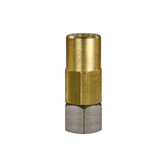 Draaikoppeling met radiaal glijlager, 3/8" IG - 1/4" IG, 350 bar
