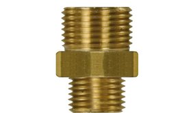 Dubbel nippel, 1/8" AG - 1/4" AG, 400 bar
