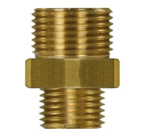 Dubbel nippel, 1/8" AG - 1/4" AG, 400 bar