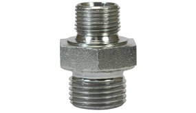 Dubbel nippel, 3/8" AG - 1/2" AG, 500 bar