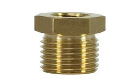 Reductie nippel, 1/4" IG - 1/2" AG, 400 bar Reductie nippel, 1/4" IG - 1/2" AG, 400 bar