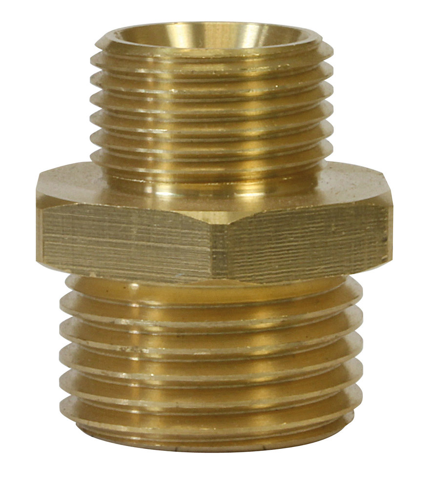 Dubbel nippel, 3/8" AG - 1/2" AG, 400 bar Dubbel nippel, 3/8" AG - 1/2" AG, 400 bar