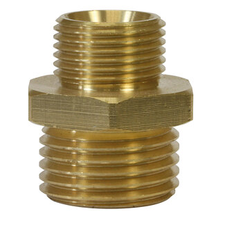 Dubbel nippel, 3/8" AG - 1/2" AG, 400 bar