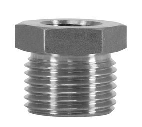 Reductie nippel, 1/4" IG - 1/2" AG, 500 bar Reductie nippel, 1/4" IG - 1/2" AG, 500 bar