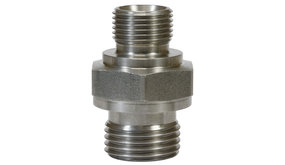 Dubbel nippel, 3/8" AG - 1/2" AG, 500 bar