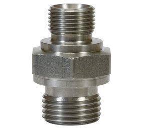 Dubbel nippel, 3/8" AG - 1/2" AG, 500 bar
