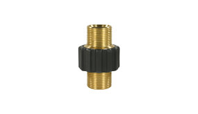 Slangverbinder, M22 AG - M22 AG, 400 bar, met rubber Slangverbinder, M22 AG - M22 AG, 400 bar, met rubber