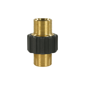 Slangverbinder, M22 AG - M22 AG, 400 bar, met rubber
