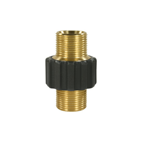 Slangverbinder, M22 AG - M22 AG, 400 bar, met rubber Slangverbinder, M22 AG - M22 AG, 400 bar, met rubber