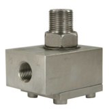 Zwenkkoppeling 3/8" AG : 1/4" IG 600 bar