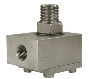 Zwenkkoppeling 3/8" AG : 1/4" IG 600 bar Zwenkkoppeling 3/8" AG : 1/4" IG 600 bar