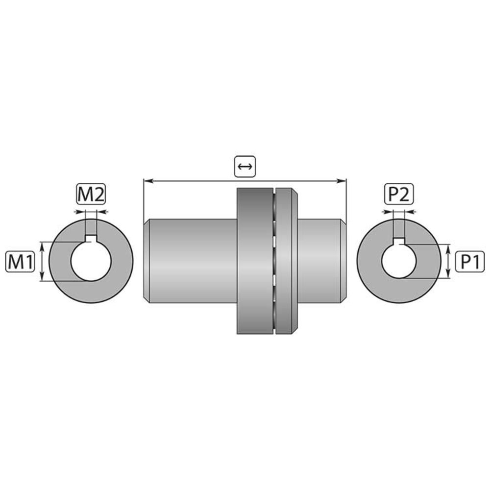 Interpump Flex. koppeling ZG-151, D28 naar D24