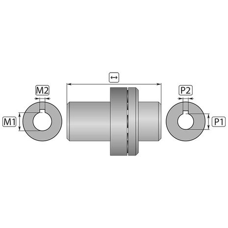 Interpump Flex. koppeling ZG-151, D28 naar D24
