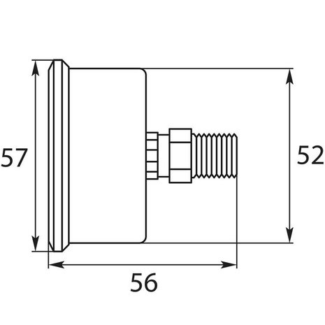 Manometer, 1/4" AG, 0 - 400 bar, 50 mm Manometer, 1/4" AG, 0 - 400 bar, 50 mm