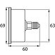 Manometer, 1/4" AG, 0 - 160 bar, 63 mm Manometer, 1/4" AG, 0 - 160 bar, 63 mm