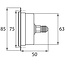 Installatie manometer, 1/4" AG, 0 - 250 bar, 63 mm