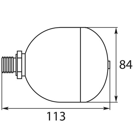 Drukbol, 0.21 l, 25 - 220 bar, M16 AG Drukbol, 0.21 l, 25 - 220 bar, M16 AG