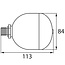Drukbol, 0.21 l, 25 - 220 bar, M16 AG