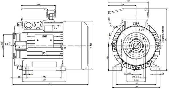 Orange1 Elektromotor, 2.2 kW - 230 Volt Orange1 Elektromotor, 2.2 kW - 230 Volt
