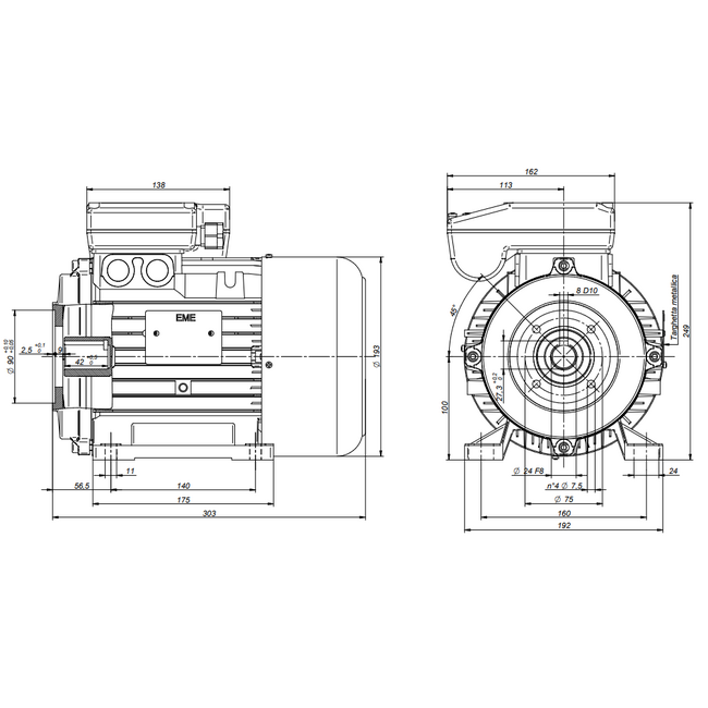 Orange1 Elektromotor, 2.2 kW - 230 Volt
