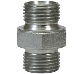 Dubbel nippel, 1/4" AG - 1/4" AG, 500 bar