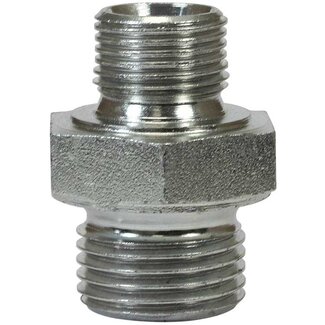 Dubbel nippel, 1/4" AG - 3/8" AG, 500 bar