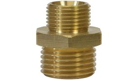 Dubbel nippel, 1/4" AG - 3/8" AG, 400 bar Dubbel nippel, 1/4" AG - 3/8" AG, 400 bar