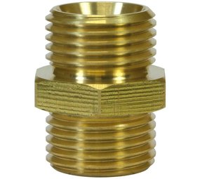 Dubbel nippel, 1/4" AG - 1/4" AG, 400 bar