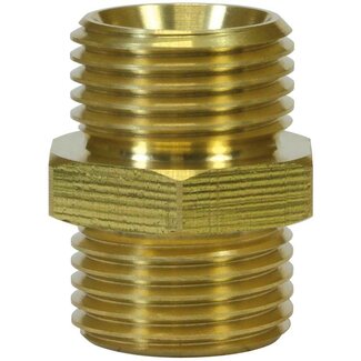 Dubbel nippel, 1/4" AG - 1/4" AG, 400 bar