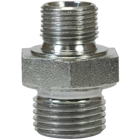 Dubbel nippel, 1/4" AG - 1/2" AG, 500 bar
