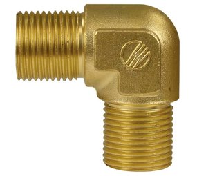 Elleboogverbinding, 3/8" AG - 3/8" AG, 350 bar