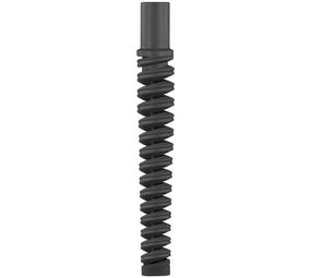 Knikrubber DN06, zwart spiraal