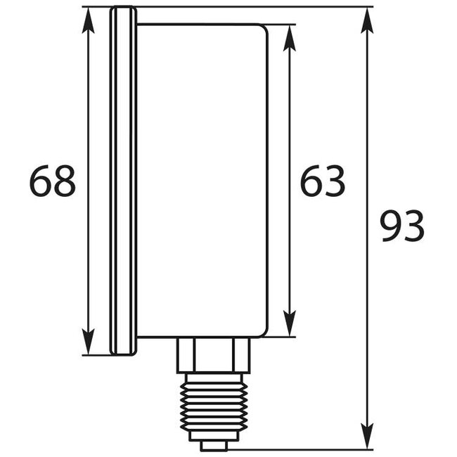 Manometer, 1/4" AG, 0 - 400 bar, 63 mm