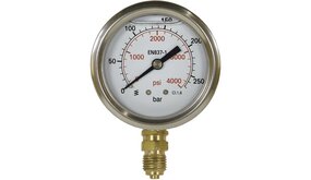 Manometer, 1/4" AG, 0 - 400 bar, 63 mm Manometer, 1/4" AG, 0 - 400 bar, 63 mm