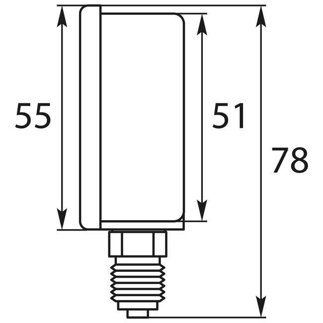 Manometer, 1/4" AG, 0 - 250 bar, 50 mm