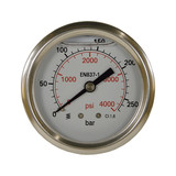 Manometer, 1/4" AG, 0 - 250 bar, 63 mm