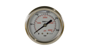Manometer, 1/4" AG, 0 - 250 bar, 63 mm Manometer, 1/4" AG, 0 - 250 bar, 63 mm