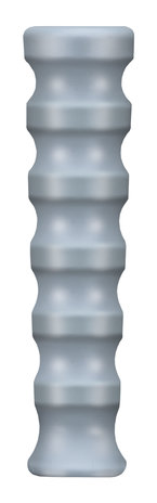 Knikrubber DN10, grijs geribbeld Knikrubber DN10, grijs geribbeld