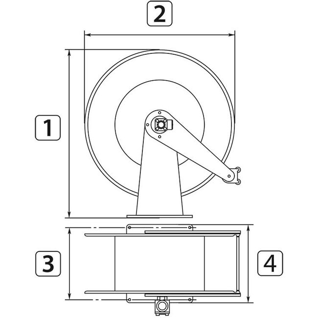 Slanghaspel DN10, 1/2" IG, 21 m