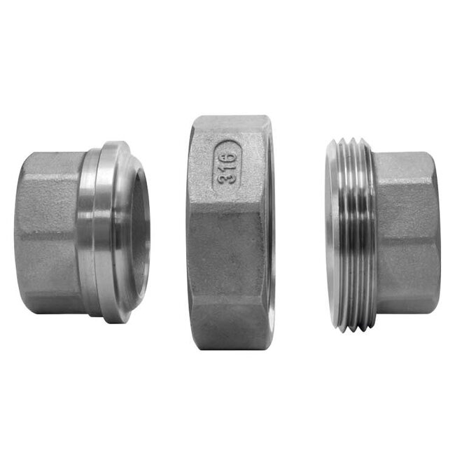 3-delige koppeling, 2x 3/4" AG