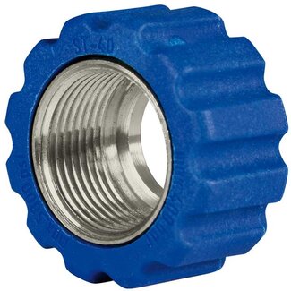 Losse moer, M22x1.5 - 16,4 mm, blauw