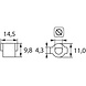 Branderkoppeling SP/BBC, 6 mm Branderkoppeling SP/BBC, 6 mm