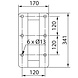 Zwaaiarm met rail, 3000 mm Zwaaiarm met rail, 3000 mm