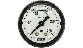 Manometer, 1/8" AG, 0 - 250 bar, 40 mm Manometer, 1/8" AG, 0 - 250 bar, 40 mm