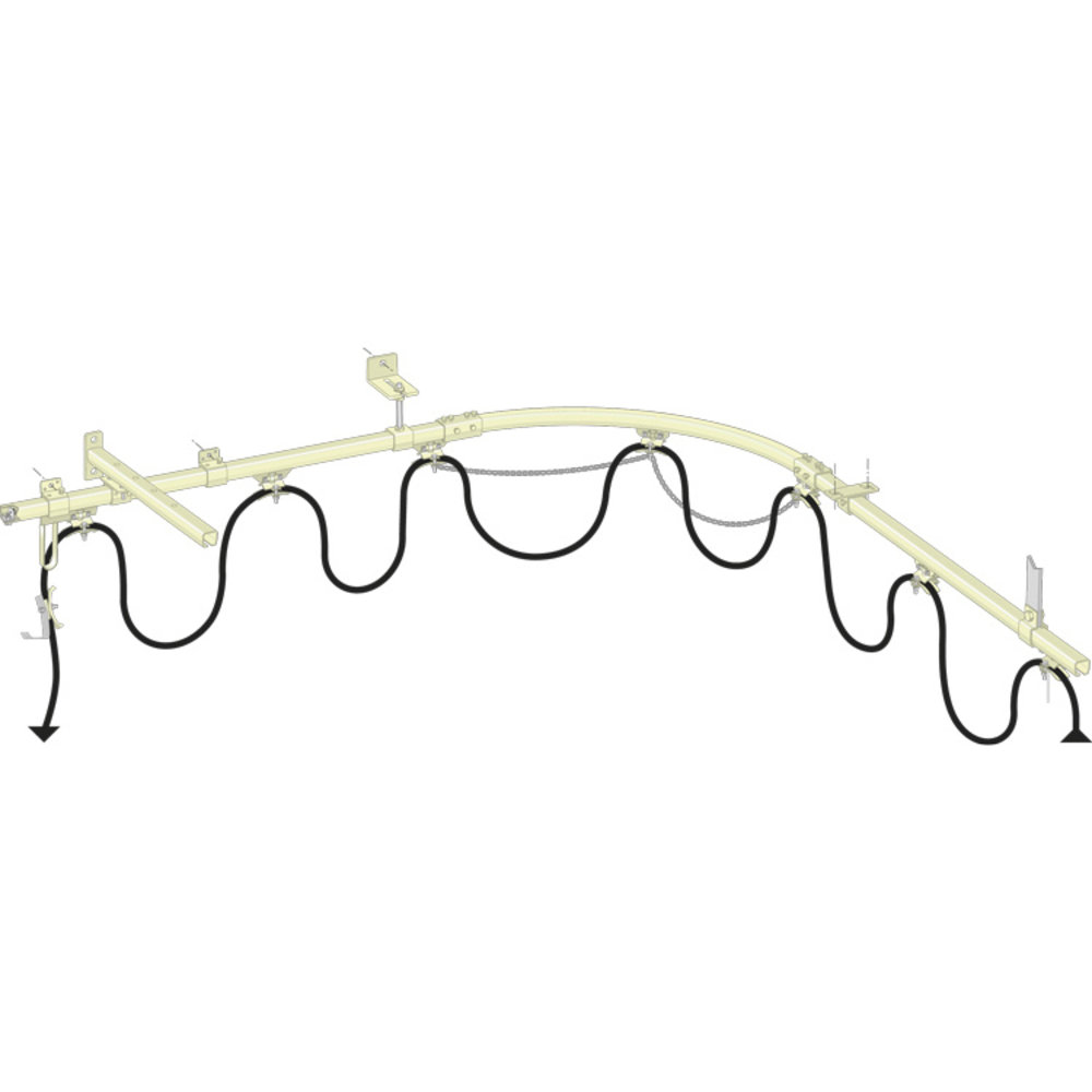 Plafondbevestiging slanggeleiding, 30 mm Plafondbevestiging slanggeleiding, 30 mm
