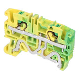 Rijgklem aarde push-in, 2 aansluitingen