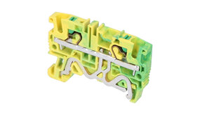 Rijgklem aarde push-in, 2 aansluitingen Rijgklem aarde push-in, 2 aansluitingen